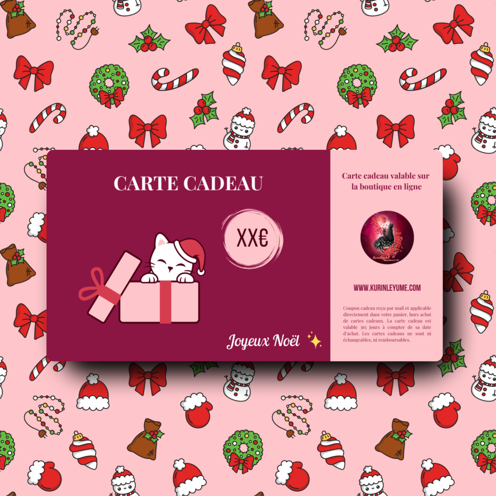 Carte cadeau - version Noël